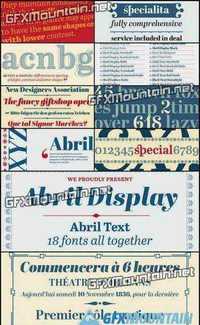 Abril Font Family - 12 Fonts (Incomplete Family!) for $745