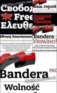 Bandera Pro Font Family - 12 Fonts for $270