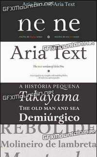 Aria Text Font Family - 18 Fonts for $529