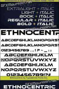 Ethnocentric Font Family - 12 Fonts for $240