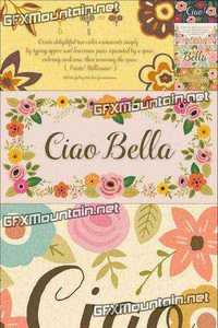 Ciao Bella Font Family - 5 Fonts for $89