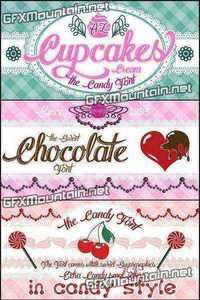 AZ Cupcakes Font Family - 5 Fonts for $59