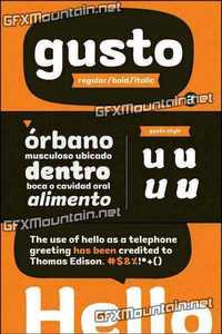 Gusto Font Family - 4 Font 100$