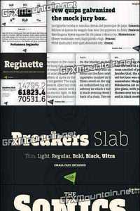 Breakers Slab Font Family - 6 Fonts $240
