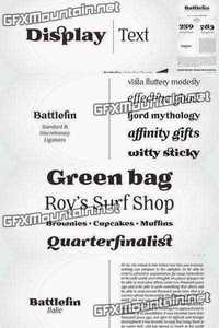 Battlefin Font Family - 6 Fonts $240