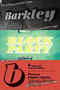 Barkley Font Family - 4 Fonts $116