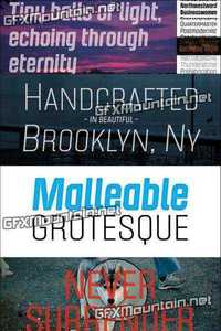 Malleable Grotesque Font Family - 15 Fonts for $240