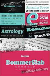 Bommer Slab and Bommer Slab Rounded Font Family - 28 Font $420