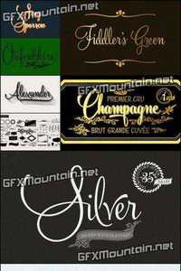 Silver Font Family - 3 Font $90