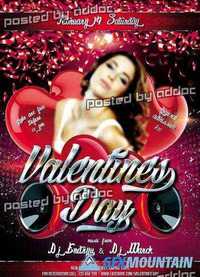 Valentines Day 2 Flyer PSD Template