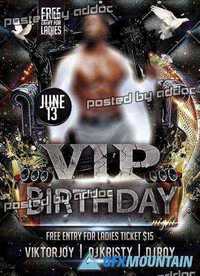 VIP Birthday Night Flyer PSD Template