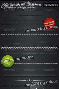GraphicRiver - 25 Horizontal Rules / Dividers - 100% Resizable