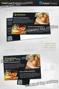 GraphicRiver - Food Love Postcard