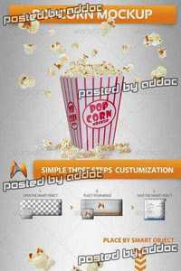 GraphicRiver - Popcorn Mockup