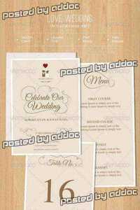 GraphicRiver - Love Wedding Invitation Set