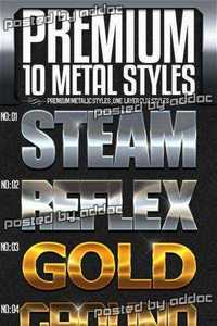 Graphicriver - 10 Premium Metal Styles 9017031