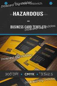 Graphicriver - Hazardous Business Card Template 9425327