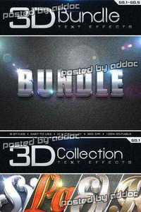 Graphicriver - 3D Collection Text Effects Bundle 9276680
