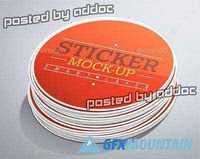 Graphicriver - Stickers Mock-Up 9472142