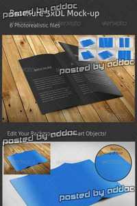 GraphicRiver Realistic 3xDL Flyer Mockup