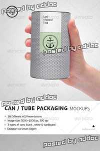 GraphicRiver - Package Mock-up Can / Paper Tube