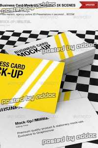 GraphicRiver - Business Card Mock-Up Template With Various Scenes