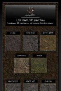 GraphicRiver - 100 (5x10x2) Slate Paving Tile Patterns