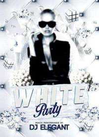 White Party Flyer PSD Template