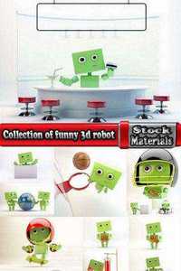 Collection of funny 3d robot 25 HQ Jpeg