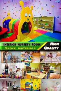 Interior nursery room for kids Stock Images