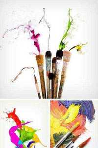 Stock Images - Paints and Paintbrushes, 25xJPGs
