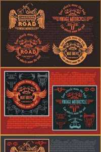 CM - Vintage motorcycle labels - 181702