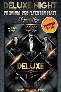 Deluxe night Premium Club flyer PSD Template
