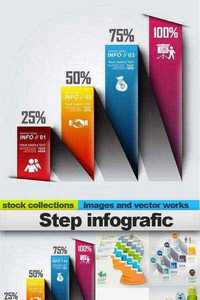 Step infografic vector, 25 x EPS