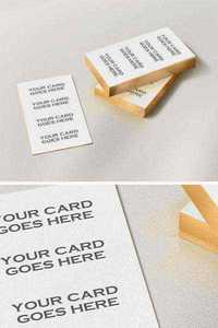 PSD Mock-Up - Gold Edge Business Cards