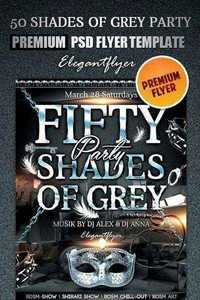 50 Shades of Grey Party 2 Premium Club flyer PSD Template