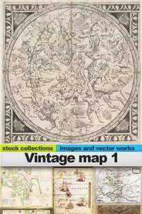 Vintage map 1, 25 x UHQ JPEG