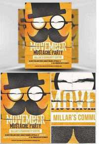 Movember Mustache Party Flyer Template