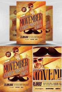 Movember Charity Party Flyer Template