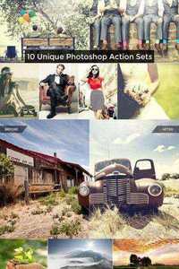 10 Unique Photoshop Action Sets