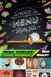 Menu template design elements in vector from stock #12 - 25 Eps