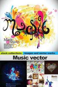 Music vector, 25 x EPS