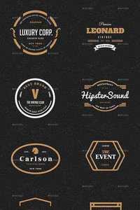 GraphicRiver 12 Vintage Logos Labels & Badges 9991408