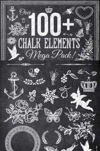 100 Chalk Elements Mega Bundle - CM 104727