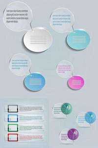 Stock Vector - Transparent Templates for Infographics