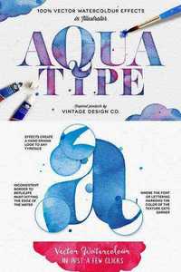 AquaType - Vector Watercolor Effects