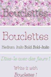 Bouclettes - Decorative Funny Serifs for Spring