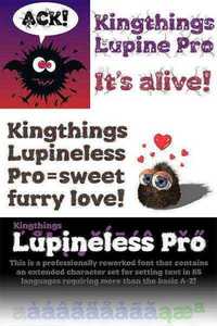 Kingthings Lupine Pro - Monster Hairy Eyes Fonts