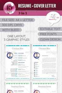 GraphicRiver Resume + Cover Letter (3 in 1) 5773507