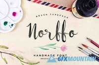 Norffo Font + Watercolor Brush